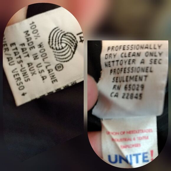 Herbert Grossman By Cynthia Sobel black Gold Pocket Short Tailored Jacket Sz 14 - Picture 8 of 8